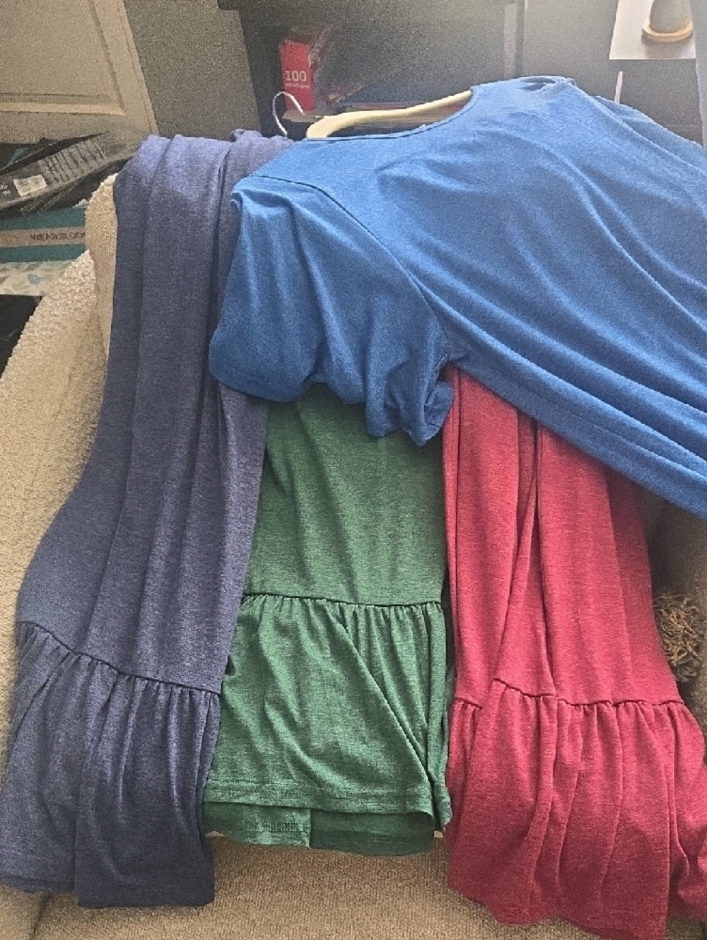 Ruffle Hem Knit Dresses Lot Of 4.Like New. Perfect For Summer.